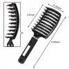 brosse magique cheveux 2 pcs -Brosse à cheveux féminine ergonomique, adaptée pour coiffer les cheveux longs, les cheveux fi