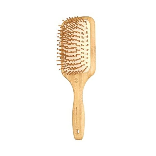 Olivia Garden Bamboo Touch Brush – Brosse Eco-responsable Démêlant Massage en Bambou - Taille L