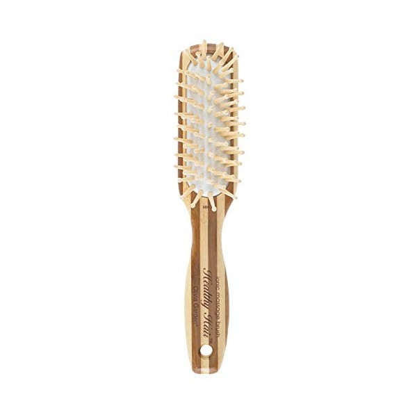 Olivia Garden Bamboo Touch Brush – Brosse Eco-responsable Démêlant Massage en Bambou - Taille L