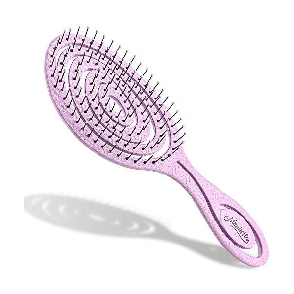 Ninabella Brosse Cheveux Demelante pour Femme, Homme & Enfant - Ne Tire Pas - Brosses Brushing Renforçante Cheveux Mouillés, 