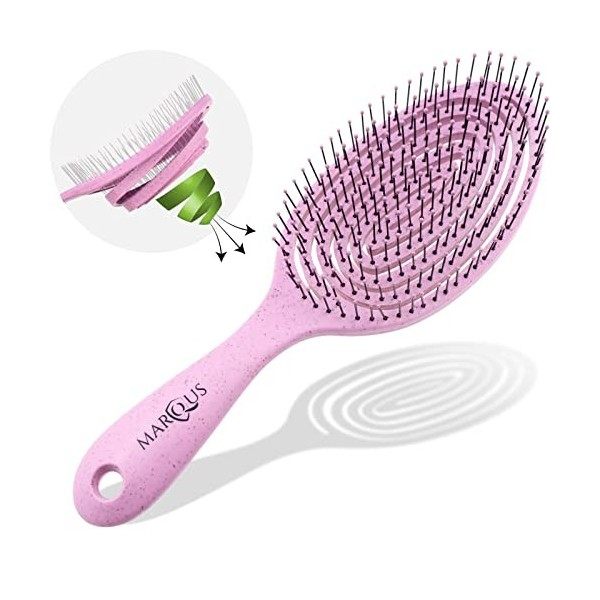 Innovante Brosse Démêlante Cheveux enfant et à tous les types de cheveux, poils souples, 1 Unité biologique et fabriquée à pa