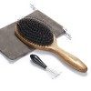 LORSEX Brosse à cheveux, brosse démêlante en poils de sanglier pour femme, homme et enfant, pour massage lissant pour tous ty