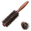 Brosse ronde pour le séchage, Brosse à cheveux ronde en poils de sanglier, Poils en Nylon à Rouleau pour Frange, Cheveux Fins