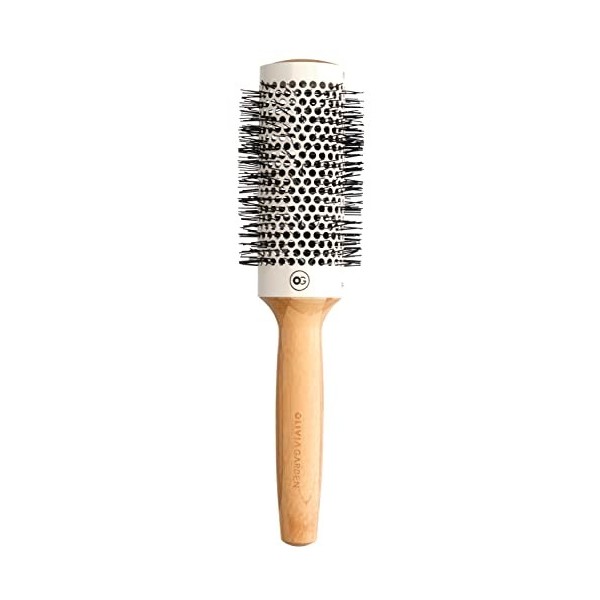 Olivia Garden Healthy Hair Brosse Ronde Thermale en Bambou, Diamètre 43mm - Brosse Ecologique en Bambou