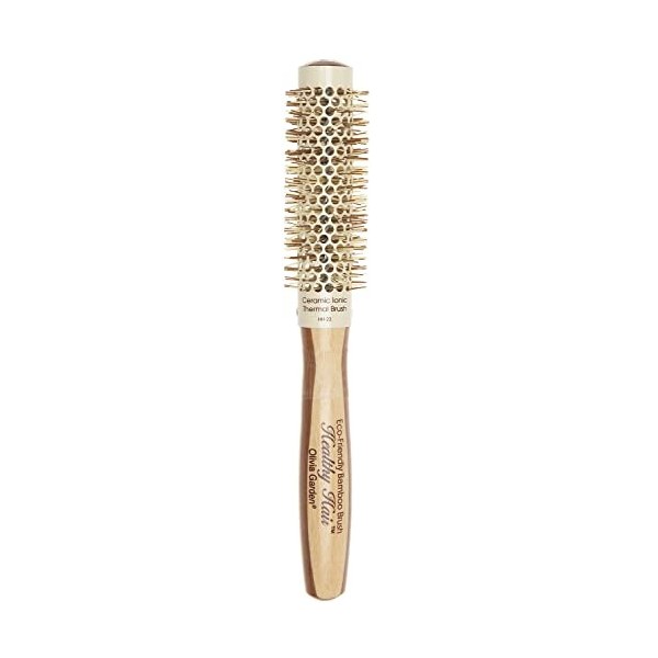 Olivia Garden Healthy Hair Brosse Ronde Thermale en Bambou, Diamètre 43mm - Brosse Ecologique en Bambou