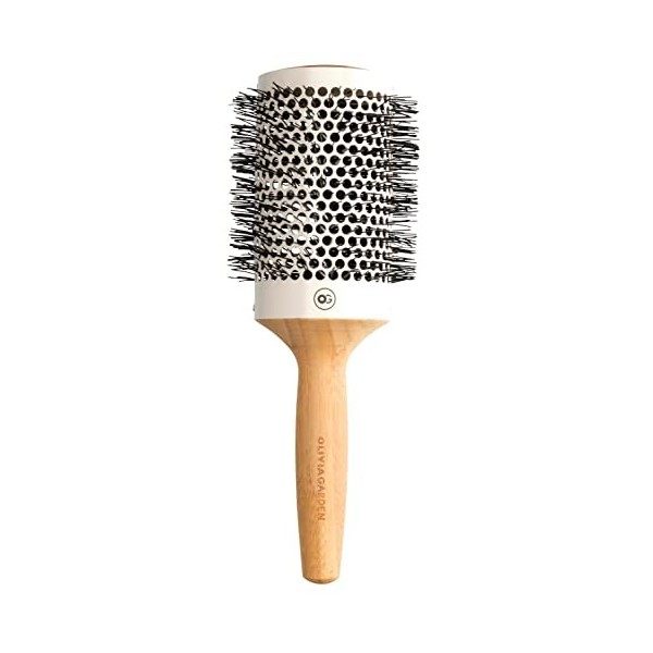 Olivia Garden Healthy Hair Brosse Ronde Thermale en Bambou, Diamètre 43mm - Brosse Ecologique en Bambou