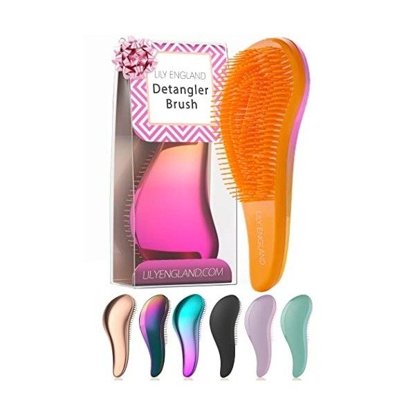 Brosse à Cheveux Démêlante, Superbe Qualité Salon Coiffure - La Meilleure Brosse pour les Cheveux Fins, Épais, Bouclés, Secs 