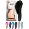 Brosse à Cheveux Démêlante, Superbe Qualité Salon Coiffure - La Meilleure Brosse pour les Cheveux Fins, Épais, Bouclés, Secs 