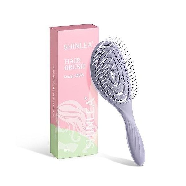 Brosse à cheveux, SHINLEA Brosse à Cheveux Démélant Brosse a Cheveux Ventilée Brosse a Spirale Unique enfant Mouillés, Bouclé