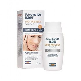 ISDIN FotoUltra 100 Spot Prevent Fusion Fluid SPF50+ 50ml | Prévient les taches dues au soleil | Aux personnes sujettes aux