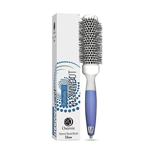 Moyenne Brosse Ronde Brushing - Brosse Cheveux Brushing en Céramique pour un look lisse de style salon - Brosse Brushing Prof...