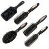 5 Lot Brosse Cheveux Démêlante à Cheveux Anti-Casse en forme divers pour Styling et Démêler les Cheveux longs épais fins fris