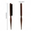 Aubeifou Brosse à cheveux en poils de sanglier,Professionnelle Brosse Cheveux,Peignes Brosse à Cheveux,Manche Bois,pour la ma