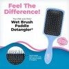 Wet-Brush Paddle Detangler Hair Brush - Sky - Comb for Women, Men and Kids - Wet or Dry - Removes Knots and Tangles, Best for