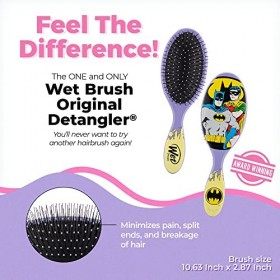WetBrush Original Detangler, Ultra Soft Intelliflex Bristles, Justice League Batman nad Robin, DC Comics Range, For All Hair 