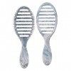 Wet Brush Speed Dry Hair Brush - Metallic Marble, Silver - Vented Design and Ultra Soft HeatFlex Bristles Are Blow Dry Safe W