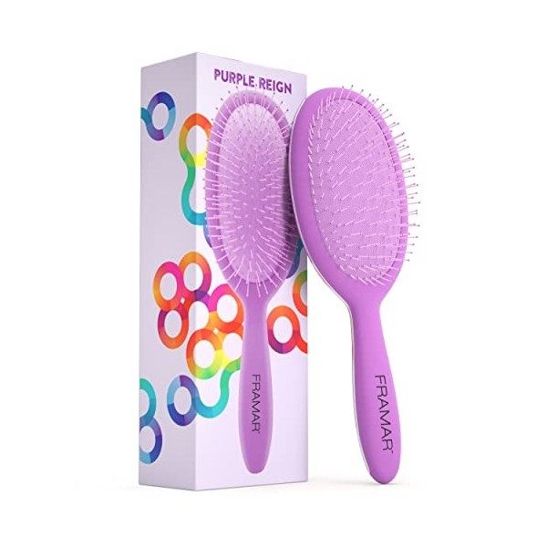 Brosse à cheveux démêlante Framar - Brosse à cheveux No More Tangles - Brosse démêlante élégante, Brosses à cheveux pour femm