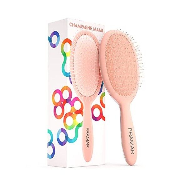 Brosse à cheveux démêlante Framar - Brosse à cheveux No More Tangles - Brosse démêlante élégante, Brosses à cheveux pour femm