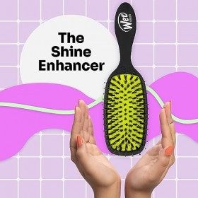 WetBrush Shine Enhancer Hairbrush Natural Boar Bristles Eco Friendly Black