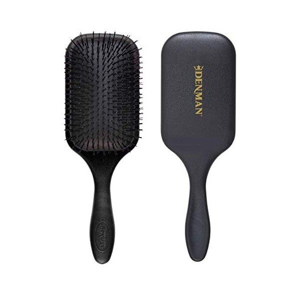 Denman Tangle Tamer Ultra Violet Detangling Paddle Brush For Curly Hair And Black Natural Hair - use with both Wet & Dry Ha