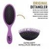 Wet Brush Original Detangler Hair Brush - Purple Pack of 2 - Exclusive Ultra-soft IntelliFlex Soies - Glide Through Tangles