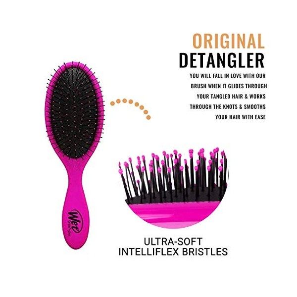 Wet Brush démêlante originale avec poils doux IntelliFlex, peigne démêlant pour tous les types de cheveux violet 