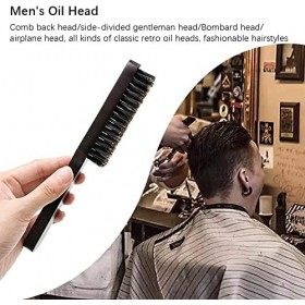 kieyeeno Brosse à Barbe, Brosse à Cheveux en Poils De Sanglier Manche en Bois Brosse Demelante Cheveux Coiffure Moustache Out