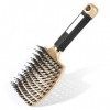 URAQT Brosse Cheveux, Brosse à Poil de Sanglier, Brosse Demelante Cheveux pour Coiffeur Outils de Coiffure Brosses de Massage