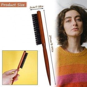 Brosse Poil De Sanglier Cheveux, Brosse Poils Sanglier, Brosse Plaquante Cheveux, Brosse Plaquage Cheveux, Pour Cheveux Longs