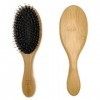 FW&RAT Brosse à cheveux de soies de sanglier et bambou large Antistatique Confortable et durable Massage Avec coussinet oval