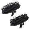 Segbeauty 2pcs Masseur de Cuir Chevelu Brosse de Shampooing, Brosse de Massage de Shampooing Peigne de Douche Floral pour Cro