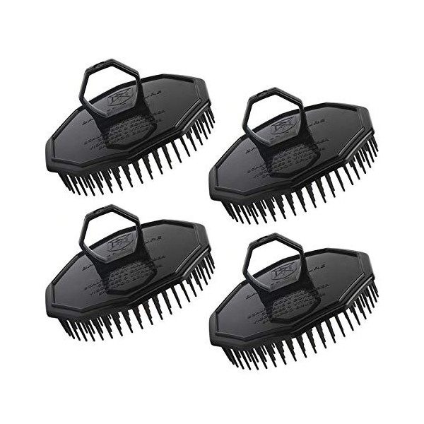 Segbeauty 2pcs Masseur de Cuir Chevelu Brosse de Shampooing, Brosse de Massage de Shampooing Peigne de Douche Floral pour Cro