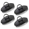 Segbeauty 2pcs Masseur de Cuir Chevelu Brosse de Shampooing, Brosse de Massage de Shampooing Peigne de Douche Floral pour Cro