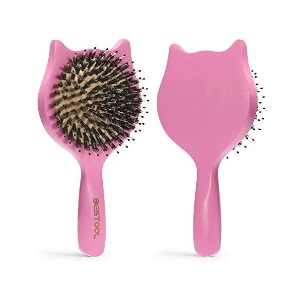 Brosse à cheveux, BESTOOL petites brosses à cheveux de voyage pour femmes, hommes ou enfants, brosse à cheveux en poils de sa