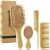 Brosses à cheveux et peigne, peigne pour femmes et brosse à cheveux démêlante, idéal pour femmes, hommes et enfants aux cheve