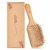 Brosse Cheveux en Bamboo Brosse Brushing Professionnel pour les Cheveux Longs et épais Ondulés, Réduisant la Casse et les Fri