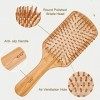 Brosse Cheveux en Bamboo Brosse Brushing Professionnel pour les Cheveux Longs et épais Ondulés, Réduisant la Casse et les Fri