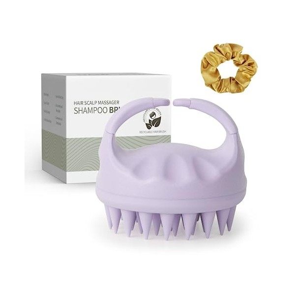 Sndyi Brosse Massage Cuir Chevelu, Brosse Massage Cuir Chevelu en Silicone pour Exfoliation et Massage de la tête | Réduit le...