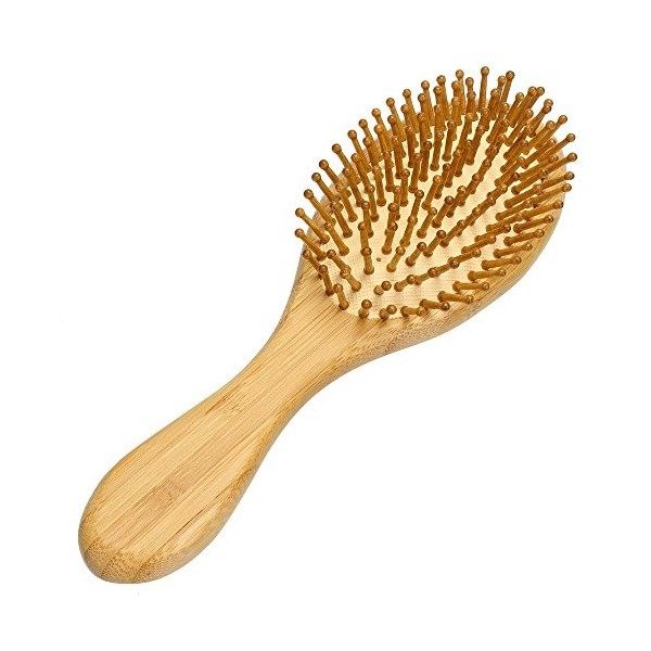 Neverland Beauty Anti statique Brosse à cheveux en bois bambou naturel à coussin de massage brosse à cheveux