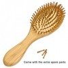 Neverland Beauty Anti statique Brosse à cheveux en bois bambou naturel à coussin de massage brosse à cheveux