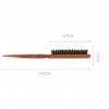 Teasing Hair Brush Boar Bristle Hair Brush tail Comb peigne de salon professionnel pour la Division des cheveux le contrôle d