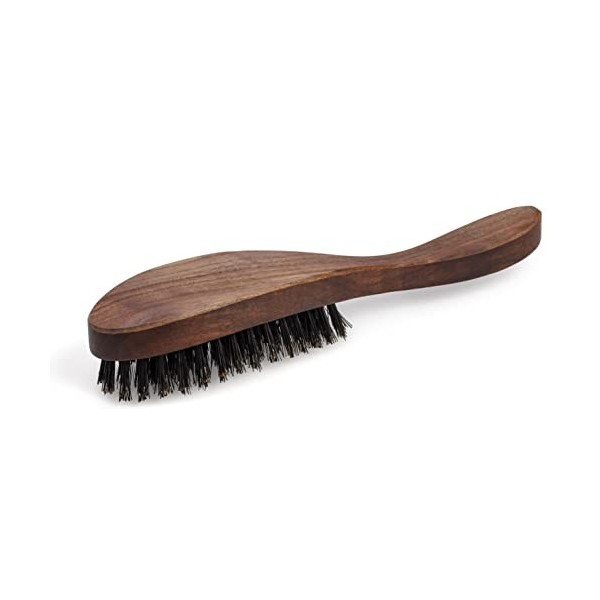 REMOS Brosse à cheveux en noyer 100% poils de sanglier larges