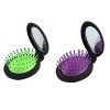 NuAngela Brosse à Cheveux De Voyage Avec Miroir Compact Format De Poche Miroir Pliable Mini Pop Up Brush Set Brosse De Poche 