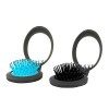 NuAngela Brosse à Cheveux De Voyage Avec Miroir Compact Format De Poche Miroir Pliable Mini Pop Up Brush Set Brosse De Poche 