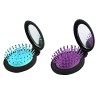 NuAngela Brosse à Cheveux De Voyage Avec Miroir Compact Format De Poche Miroir Pliable Mini Pop Up Brush Set Brosse De Poche 