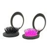 NuAngela Brosse à Cheveux De Voyage Avec Miroir Compact Format De Poche Miroir Pliable Mini Pop Up Brush Set Brosse De Poche 