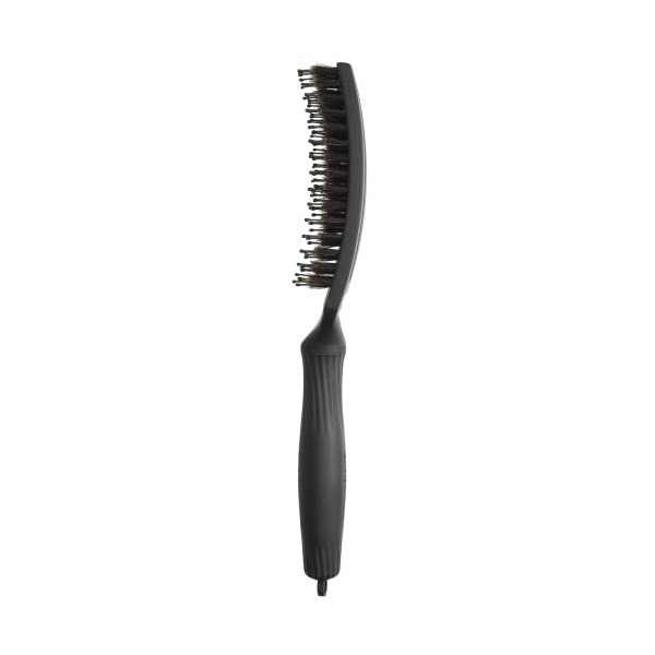 Olivia Garden - Fingerbrush Care Iconic Boar & Nylon Full Black HairBrush - Medium