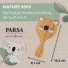 PARSA Beauty Nature Kids Wet&Dry Brosse Koalaprint - Brosse à cheveux pour enfants en bambou certifié FSC® pour cheveux secs 