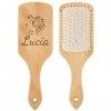 Brosse à cheveux personnalisée, brosse à cheveux en bambou pour cheveux épais, bouclés, longs, courts pour femmes, hommes, en