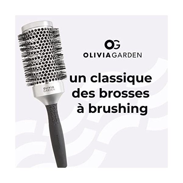 Olivia Garden - Brosse à cheveux classique Essential Blowout de 53 mm – Aluminium à rétention de chaleur et antistatique